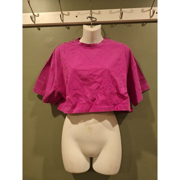 savage x fenty Essential Heavy Jersey Washed Cropped Tee medium - Picture 3 of 4